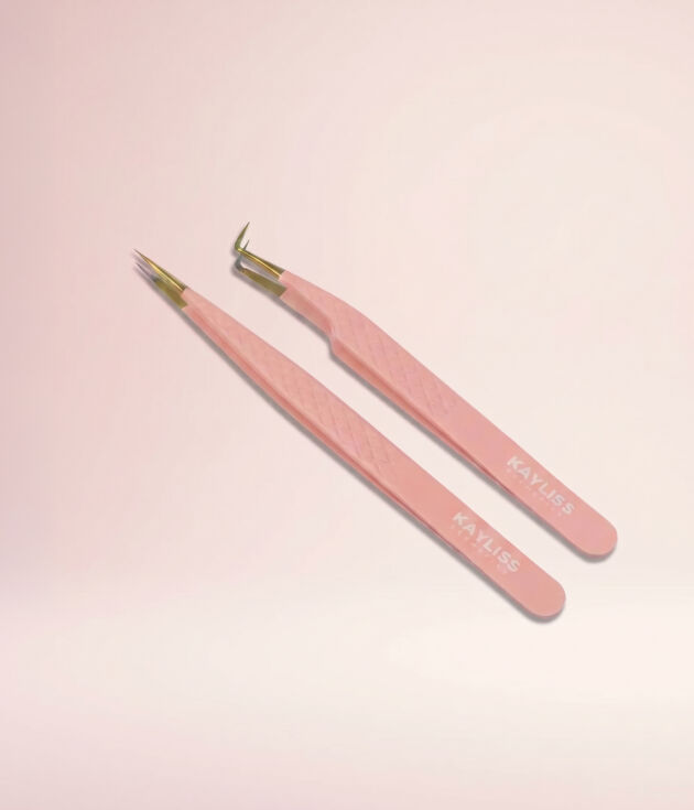 Duo de pinces à extensions de cils vue 3 - Kayliss Cosmetics