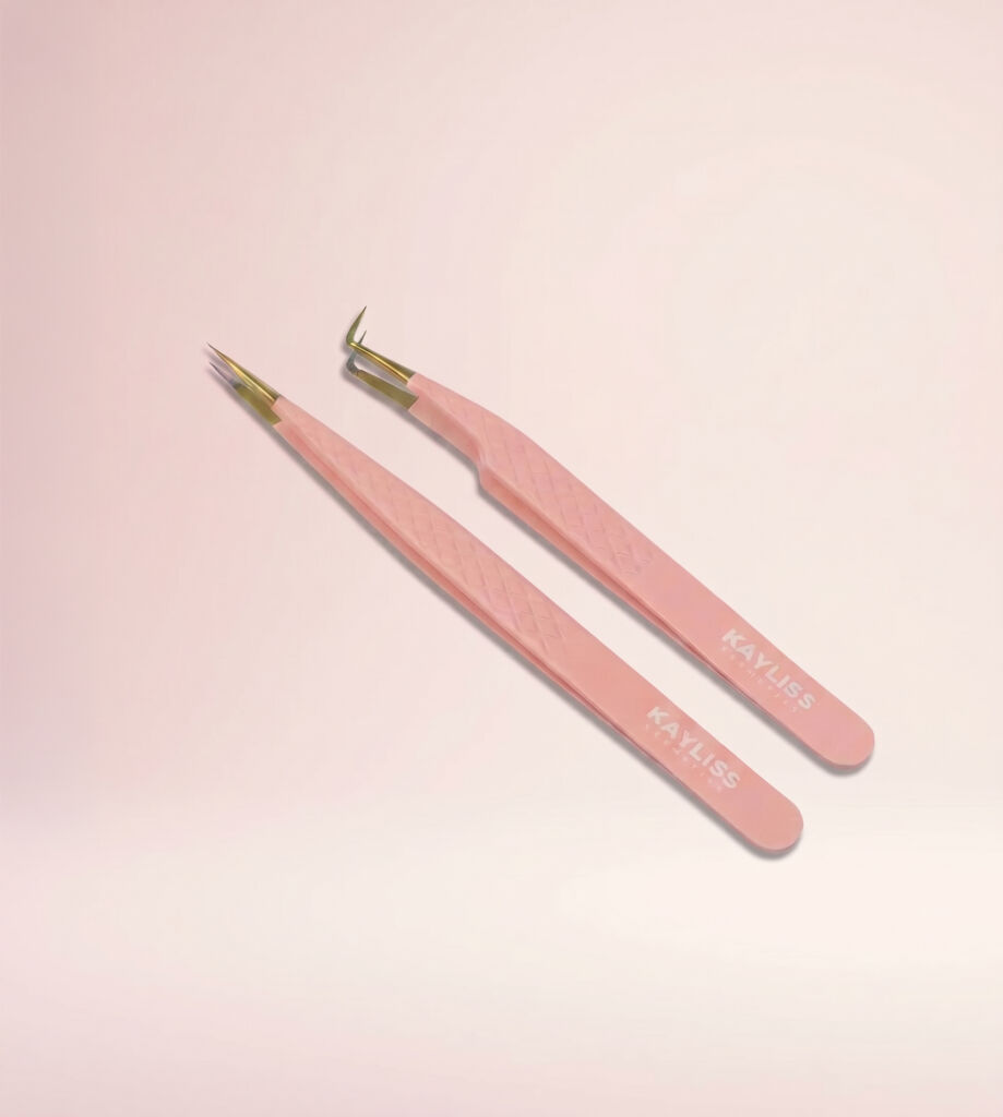 Duo de pinces à extensions de cils vue 3 - Kayliss Cosmetics
