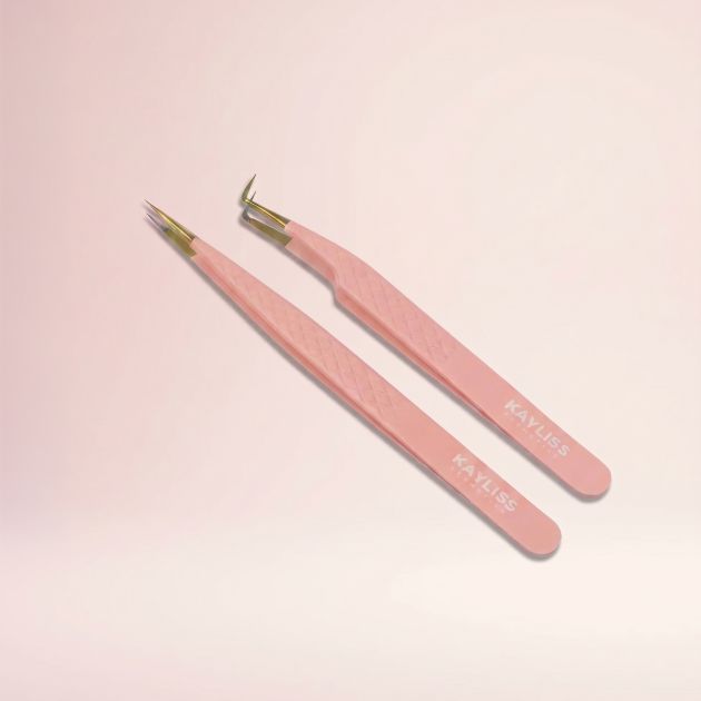 Duo de pinces à extensions de cils vue 3 - Kayliss Cosmetics